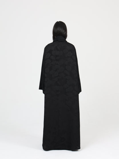 Floral black abaya
