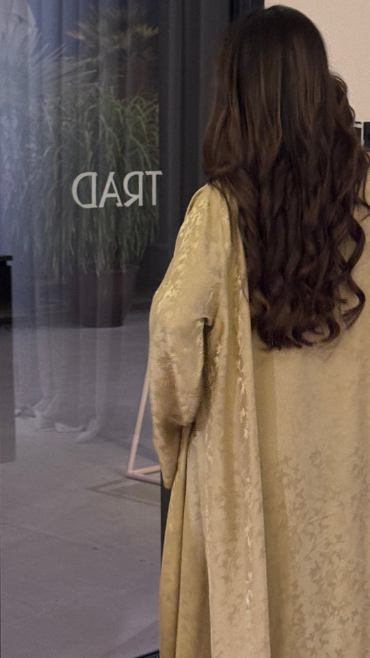 Golden Bloom Abaya